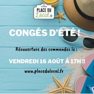 Nouvelles du 2 août 2024 - Toute l'Equipe de Place du Local est en vacances ! Nous serons de retour le vendredi 16 août !