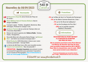 Nouvelle du 08/09/2023 - Retour du Boeuf & du Veau Bio ! De nombreuses nouveautés & Promotions !