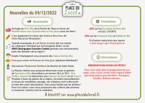 Nouvelles du 09/12/2022 - Lait Demi-Écrèmé, boudin blanc aux Chanterelles et Foie gras!!