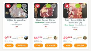 -50% sur un Rôti de Boeuf Bio & -25% sur : l'Osso Bucco de Boeuf & les Côtes de veau Bio !