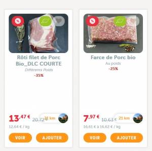 PROMOTIONS DE DERNIERE MINUTE SUR DE LA VIANDE BIO : -35% & -25% sur du porc Bio !